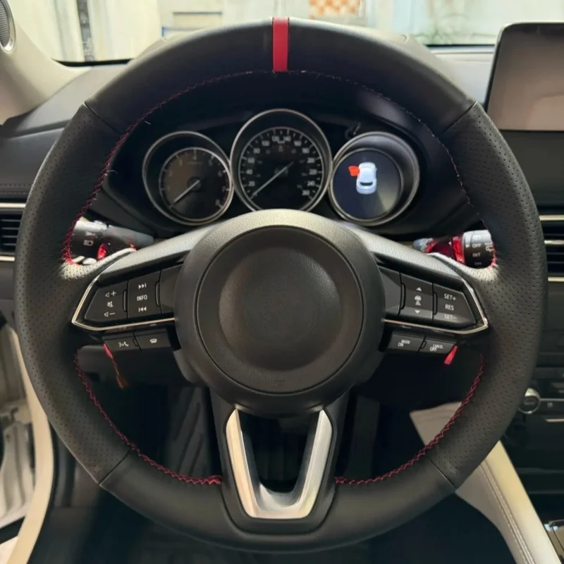 DIY MicroFibe Leder Auto Lenkrad Abdeckung Für Mazda 3 Onxeira CX4 Atenza CX5 CX30 Innen Zubehör Komfortabel