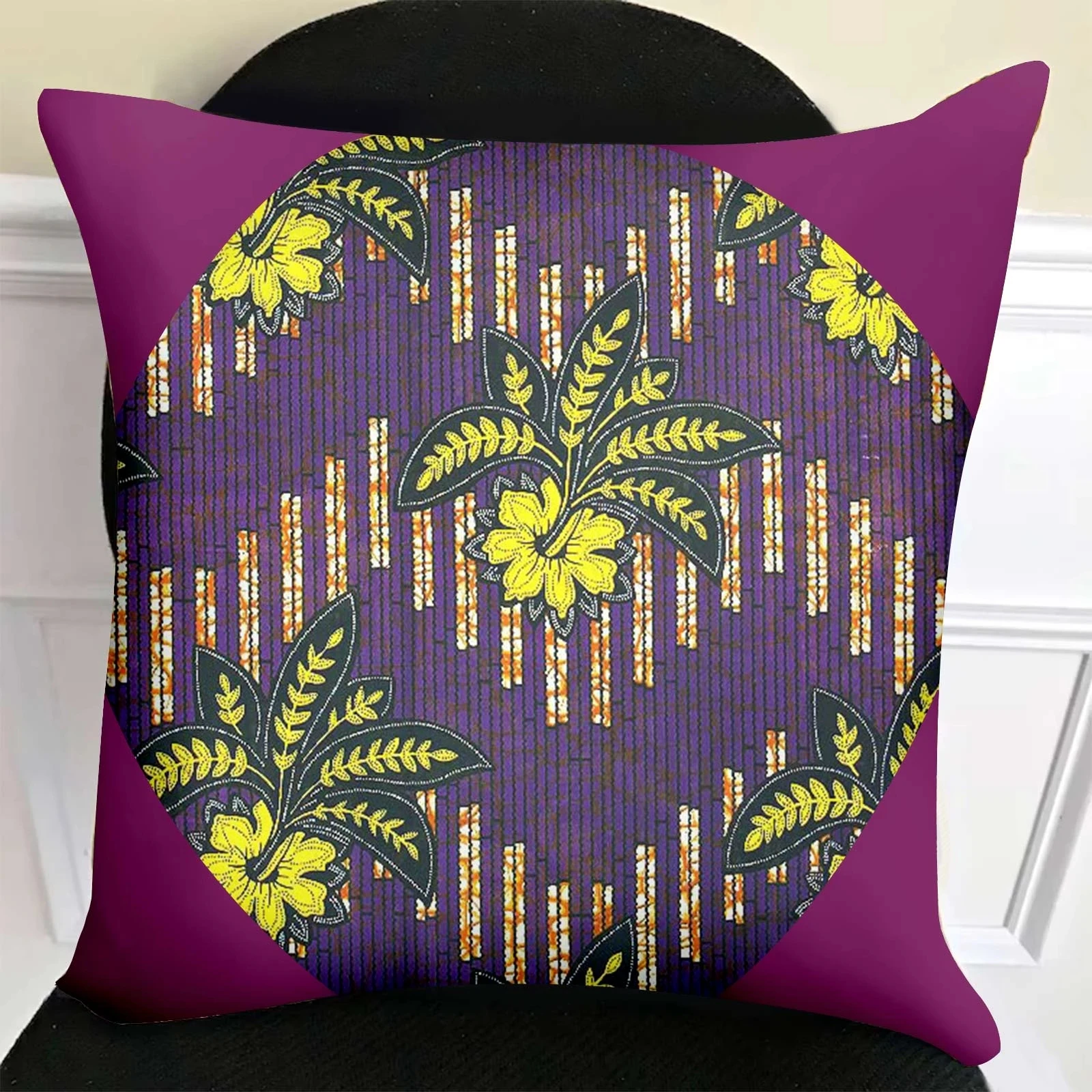 African Wax Fabric Sofa Decorative Cushion Cover Pillow Pillowcase Pure Cotton Ankara 45*45 Throw Pillow Home Decor Pillowcover