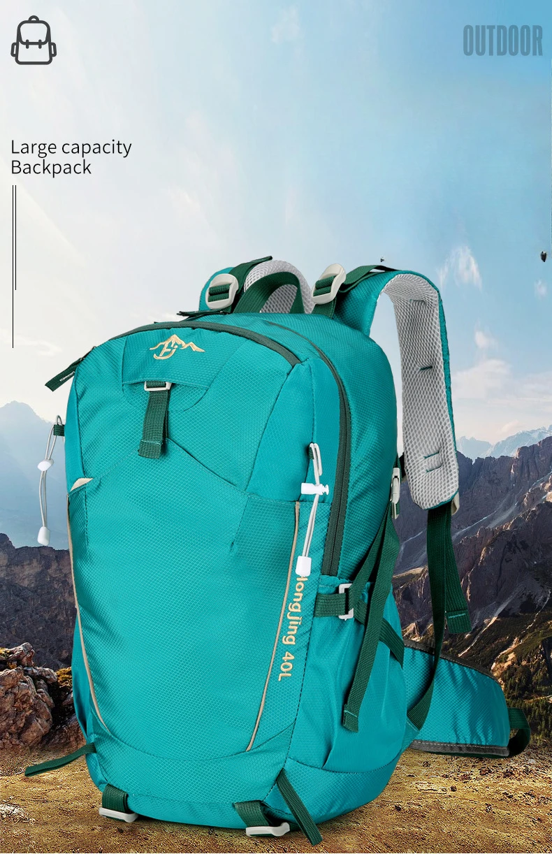 Description Picture 2 of item40L Hiking Camping Backpack Men Women Outdoor Sports Waterproof Light Climbing Bag Cycling Bags Travel Backpack