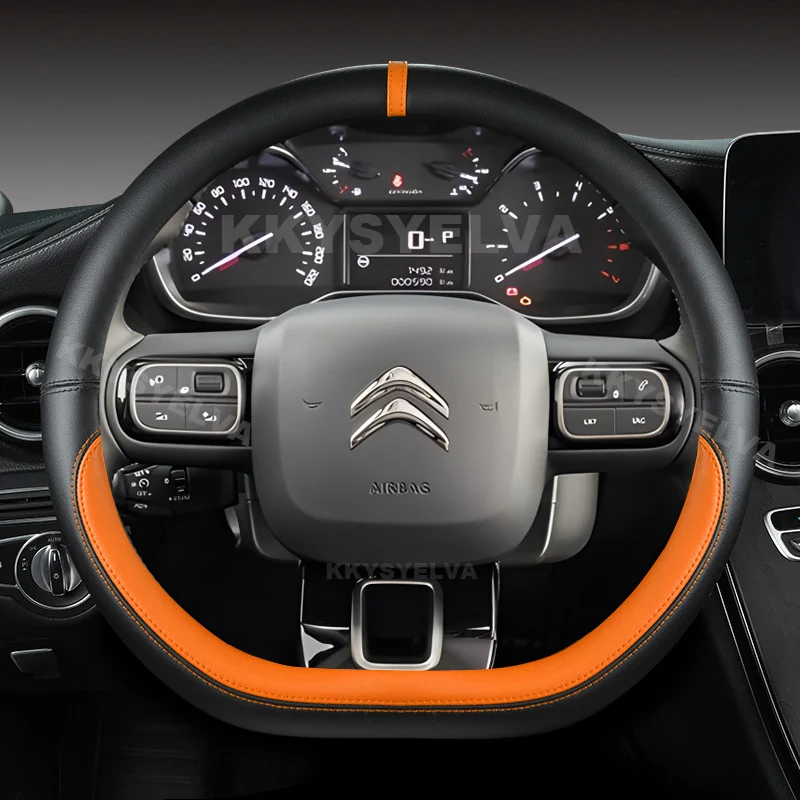 D Typ Lenkrad abdeckung für Citroen C3 II III 2009-2019 2020 C3 Air cross 2017 2018 2019 2020 Berlingo 3 C4 Picasso 2 – Detail 4