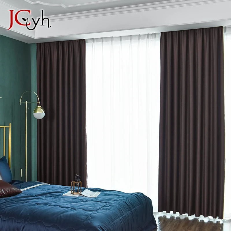 Cortinas opacas sólidas modernas para sala de estar, cortinas de dormitorio para tratamiento de ventanas, cortinas gruesas de alto sombreado (v1.12.4) - Image 3