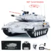 1/16 Heng Long Military RC White Tank Plastic IDF Merkava MK IV 3958 Turret 360° Rotary Barrel Recoil Panzer Model Toys TH23437 2