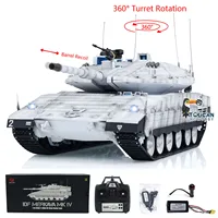 1/16 Heng Long Military RC White Tank Plastic IDF Merkava MK IV 3958 Turret 360° Rotary Barrel Recoil Panzer Model Toys TH23437 2