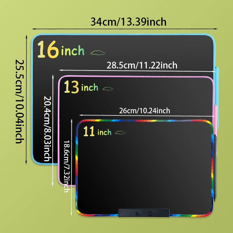 11/13/16 Zoll Aufladen LCD Zeichnung Tablet Handschrift Schreibtafel Doodle Magische Tafel Malerei Lernen & Bildung Geschenke – Detail 2
