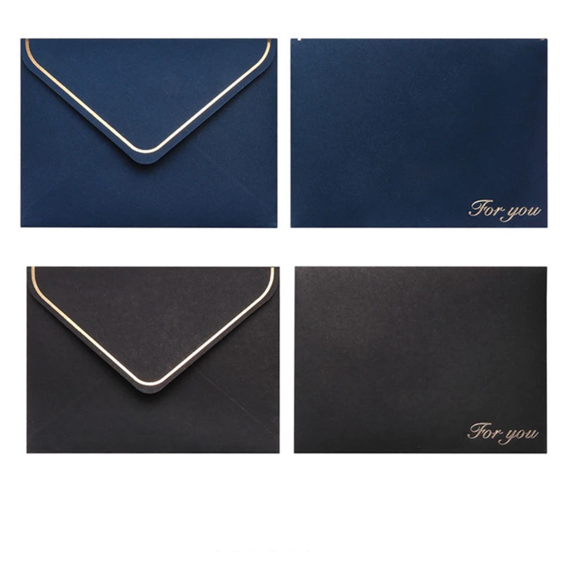 

Маленькие конверты для поздравительных открыток, 10 шт./лот, 13,6x10 см, винтажные бумажные мини-конверты с горячим тиснением в западном стиле для свадебных приглашений