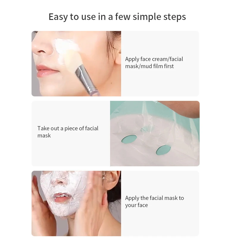 Transparent Disposable Face and Neck Mask Wrap