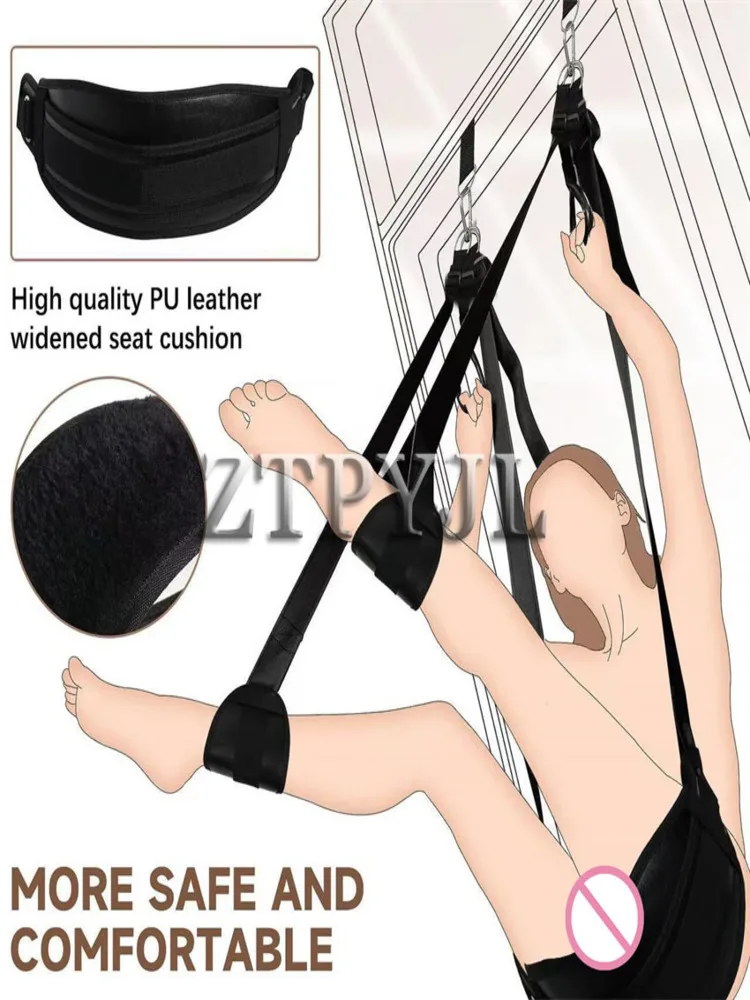 Couple Toys Swing Leather Plush Cushion Sex Swing Adult Door Hanging Chair Sex Love Sling Toys For Ladies Furniture Sexshop 18+