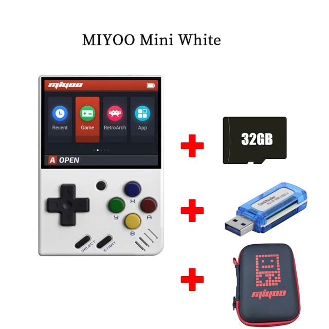 Miyoo Mini Pocket Video Game Consoles Retro Protable Player Built-In 2500+ Games with Tetris 2.8 Inch IPS Screen Gift for Kid