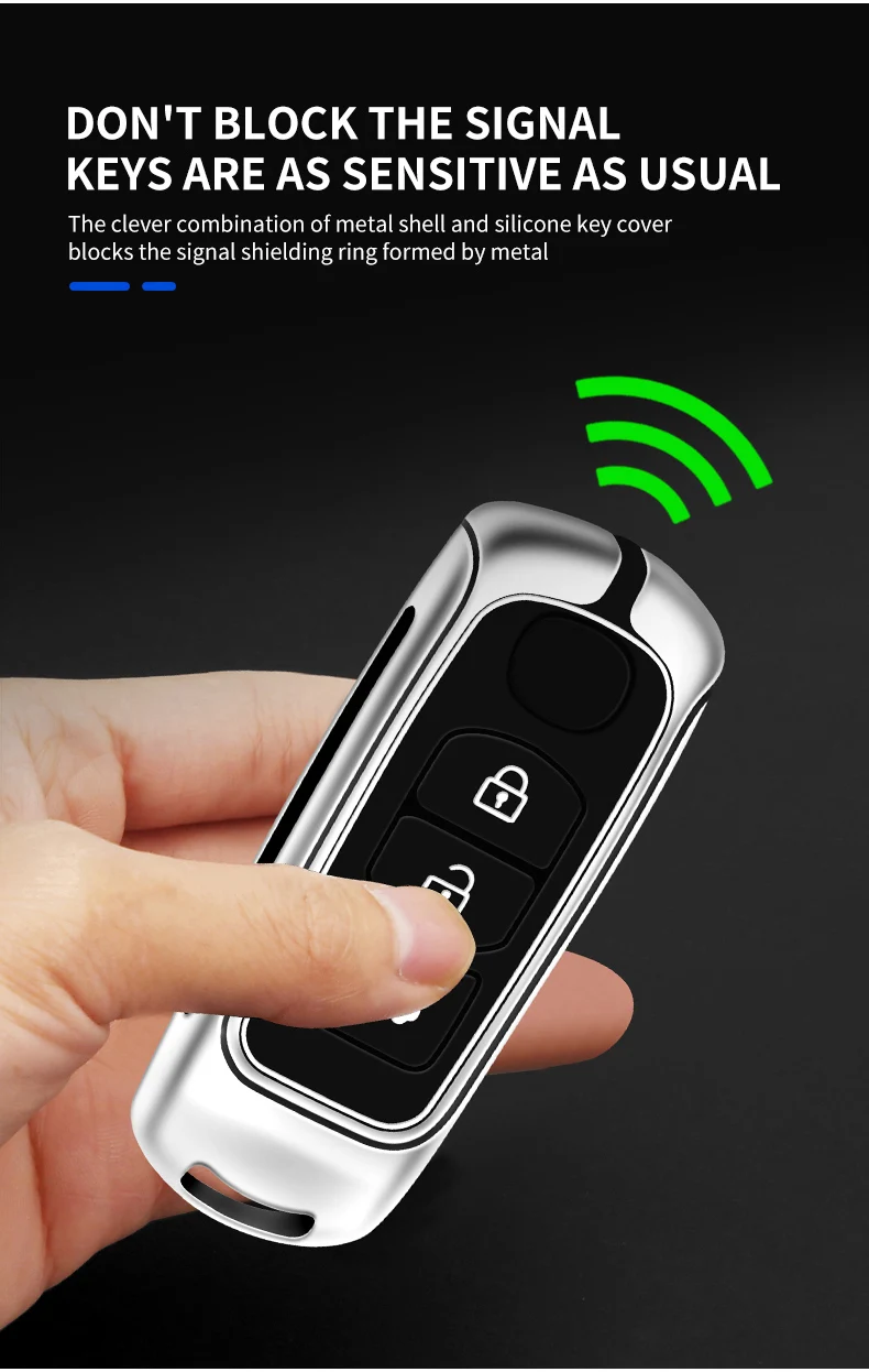 Zinc Alloy Car Remote Key Case Cover Shell Mazda 2 3 6 BL BM GJ Atenza Axela Demio CX3 CX-3 CX5 CX-5 CX7 CX9 MX5 KE KF Keyless - S7007350a4e40417681cf5eb542d21551j