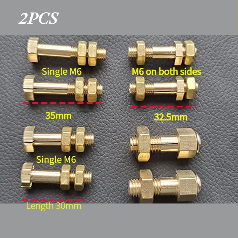 2pcs Brass Screw for Vacuum Sealer Heat Sealing fixation Vacuum Packaging machine Part Copper Split Screw M6 M8