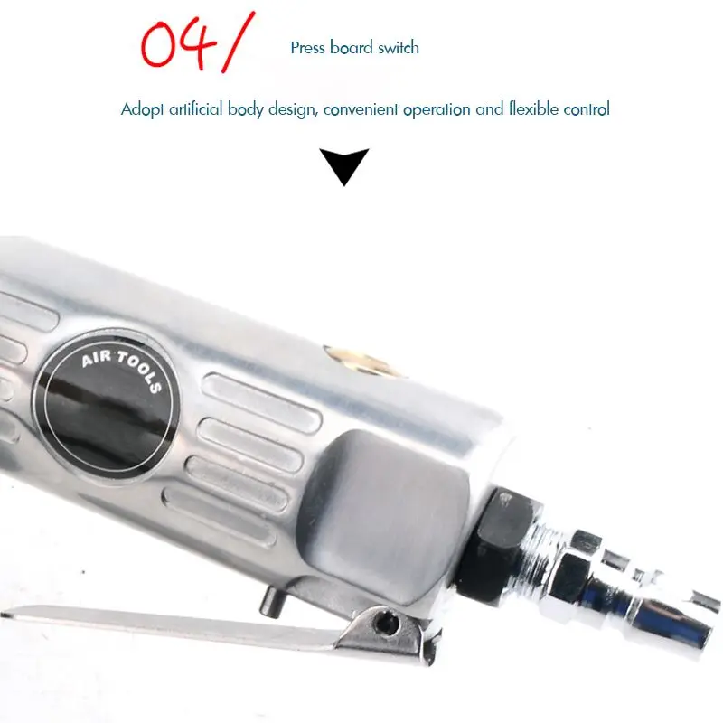 4" Pneumatic Air Angle Sander Angle Grinder Polishing Machine, 5-10mm Air Inlet, 6csfm, 0.8 Mpa, 10000 RPM Polishing Sander