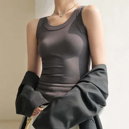 여성 패션 탱크 크롭 섹시 심리스 코튼 캐미솔 란제리 브라렛, 무선 민소매 티 속옷 튜브 탑, 스포츠 캐미스 2