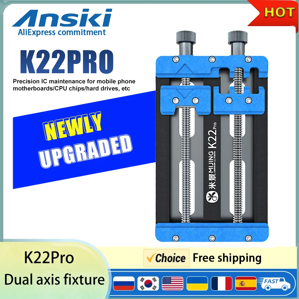 Ansiki Mijing K22Pro Double Bearing Phone Motherboard PCB Repair Fixture IC Chip Tool
