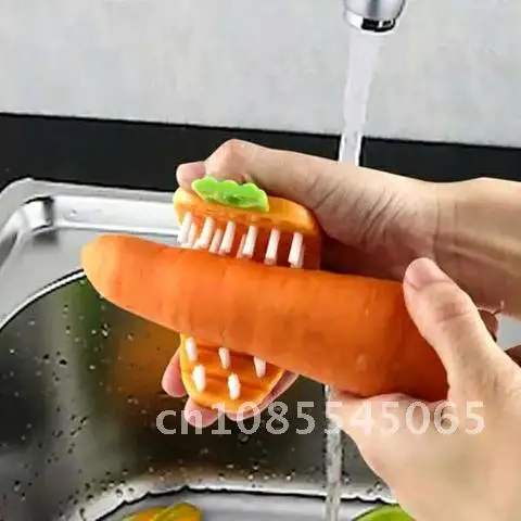 

Silicone kitchen tool household brush creative carrot brush flexible fruit and vegetable cleaning brush multifunctional kitchen