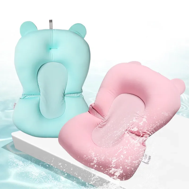Tappetino di supporto per seggiolino da bagno per bambini Tappetino per vasca da bagno pieghevole e sedia Cuscino per vasca da bagno per neonato Cuscino per il corpo morbido e confortevole antiscivolo per neonati - immagine 4