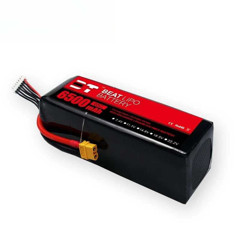 Batterie LiPo 6S 22.2V 6500mAh 65C XT60/T Plug pour Drone FPV