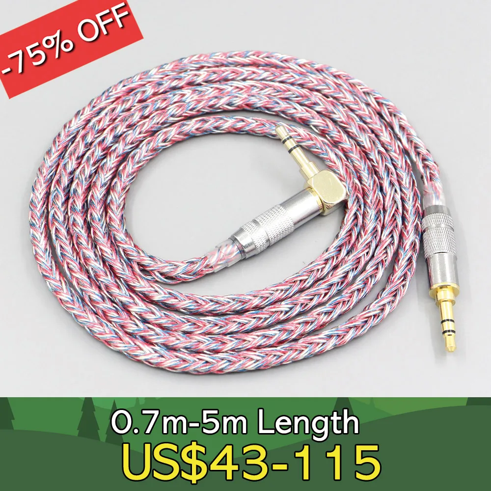 

16 Core Silver OCC OFC Mixed Braided Cable For Fostex T50RP Mk3 T40RP Mk2 T20RP Mk2 Dekoni Audio Blue Earphone Headphone LN00759
