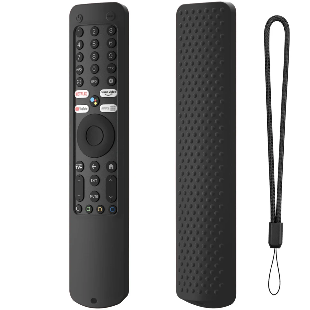 Silicone Protective Case Remote Cover Scratch-Resistant Remote Case With Lanyard Compatible For XMRM-ML/TV Q2 silicone remote case,silicone remote cover,silicone remote sleeve,remote controller cover,silicone case protector