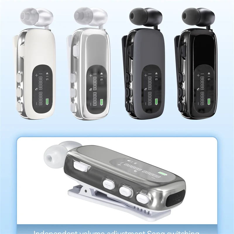 K75 Business Earphones Hands Free Bluetooth V5.4 LCD Display Wireless Earphones for Call and Cycling Noise Reduction Earphones 2