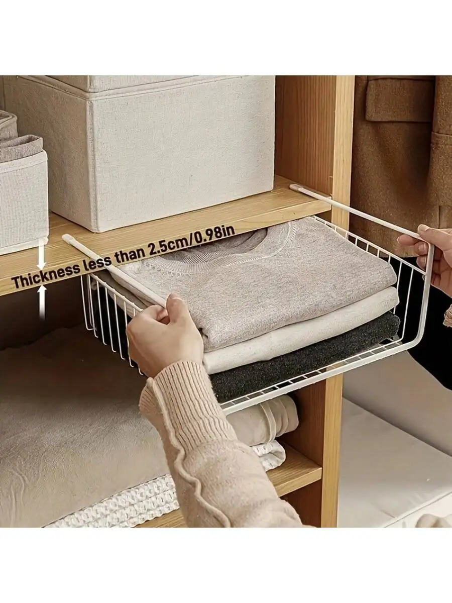 Under table hanging multi-layer storage basket 1pc for Student Dormitory Kitchen