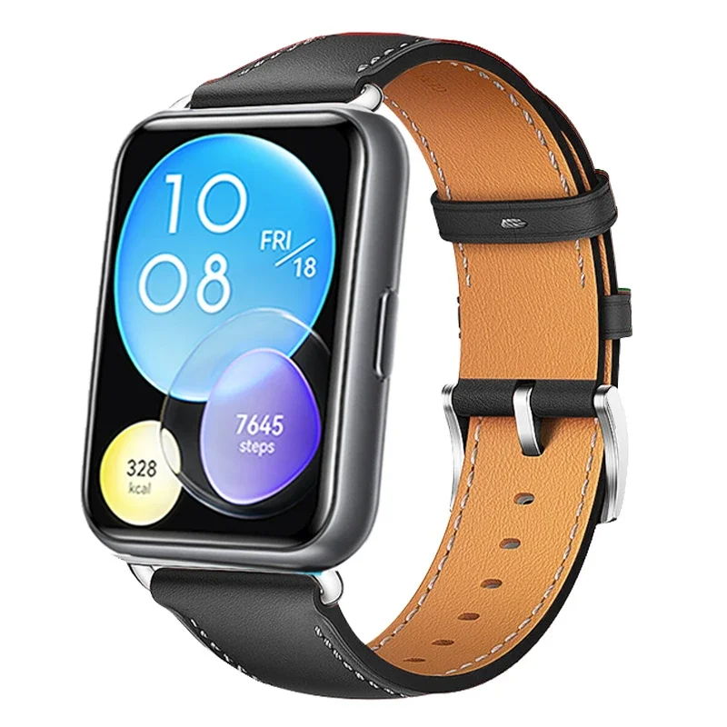 Genuine Leather Strap for Smartwatch - Retro Sport Wristband Replacement Accessory