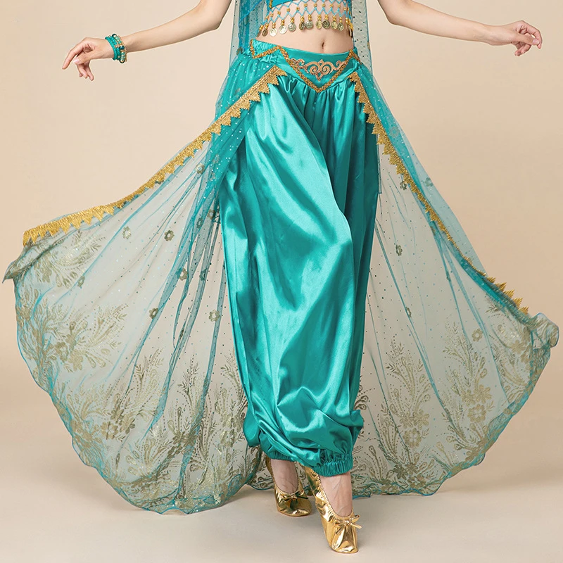 

Belly Dance Harem Pants Arabic Halloween Lantern Shiny Sequins Pants Fancy Pants Bloomers Trousers For Dancing Women