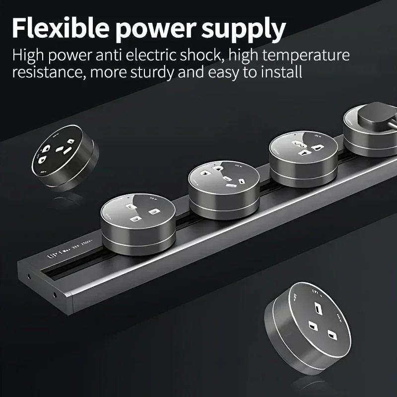 superficie de parede montado rail soquete movable 01
