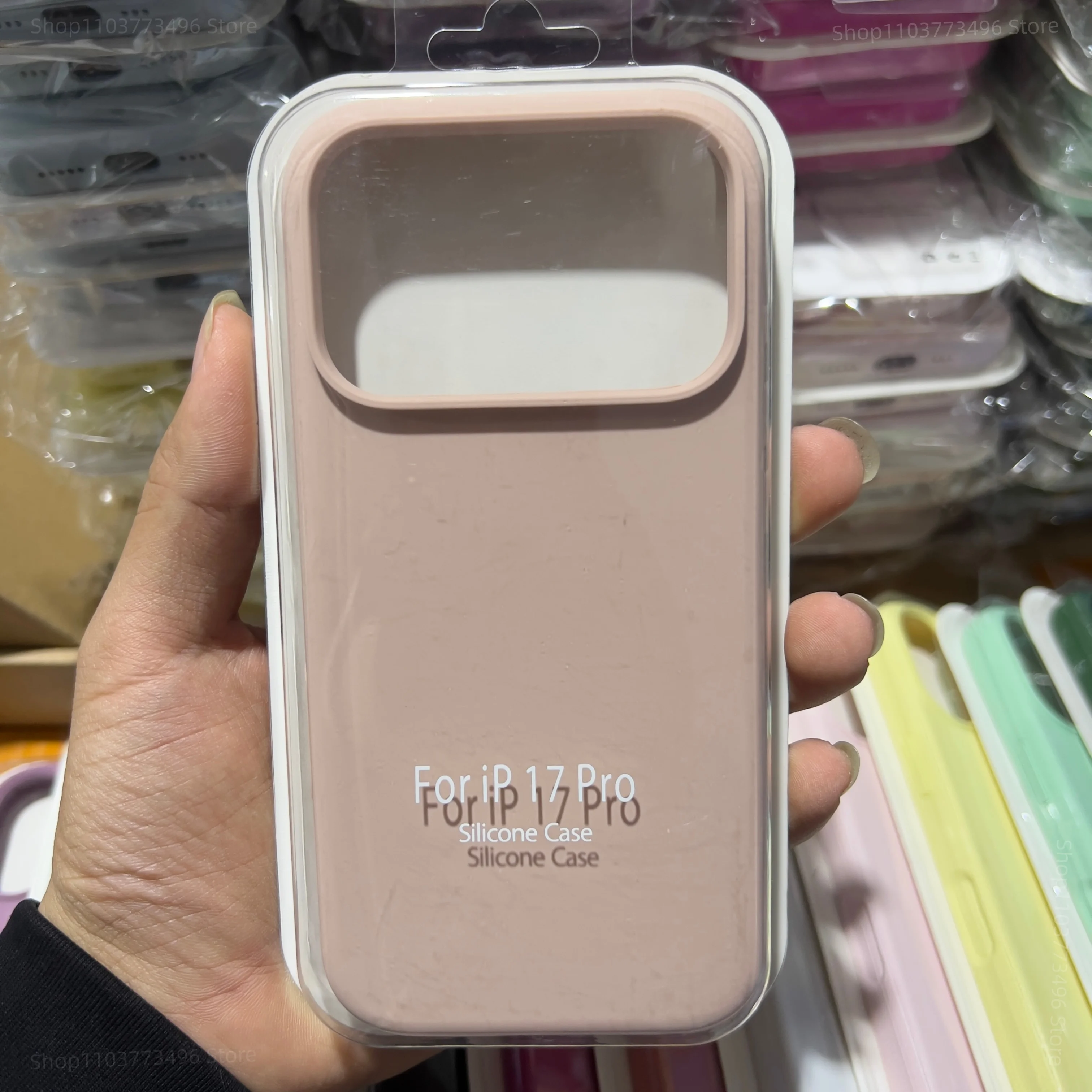 ตัวเลือกสินค้า เคสซิลิโคนนุ่ม สัมผัสเหมือนผิวจริง สำหรับ iPhone 17 Pro Max สีลูกกวาด