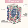 Ceramic Book Vase Pride and Prejudice Cute Bookshelf Decor Unique Gift for Book Lovers Home Interior Wall Shelf Decoration House 4