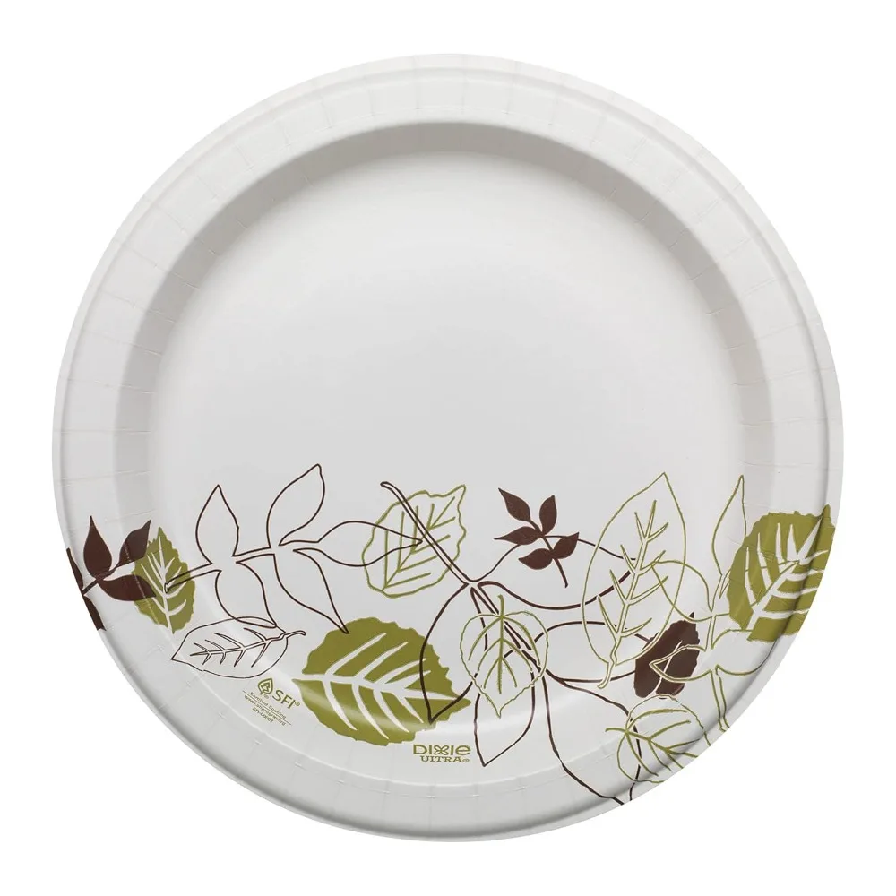 10" Heavy-Weight Paper Plates By GP PRO (Georgia-Pacific),Pathways, SXP10PATH,500 Count Bulk Pack (125 Plates Per Pack )