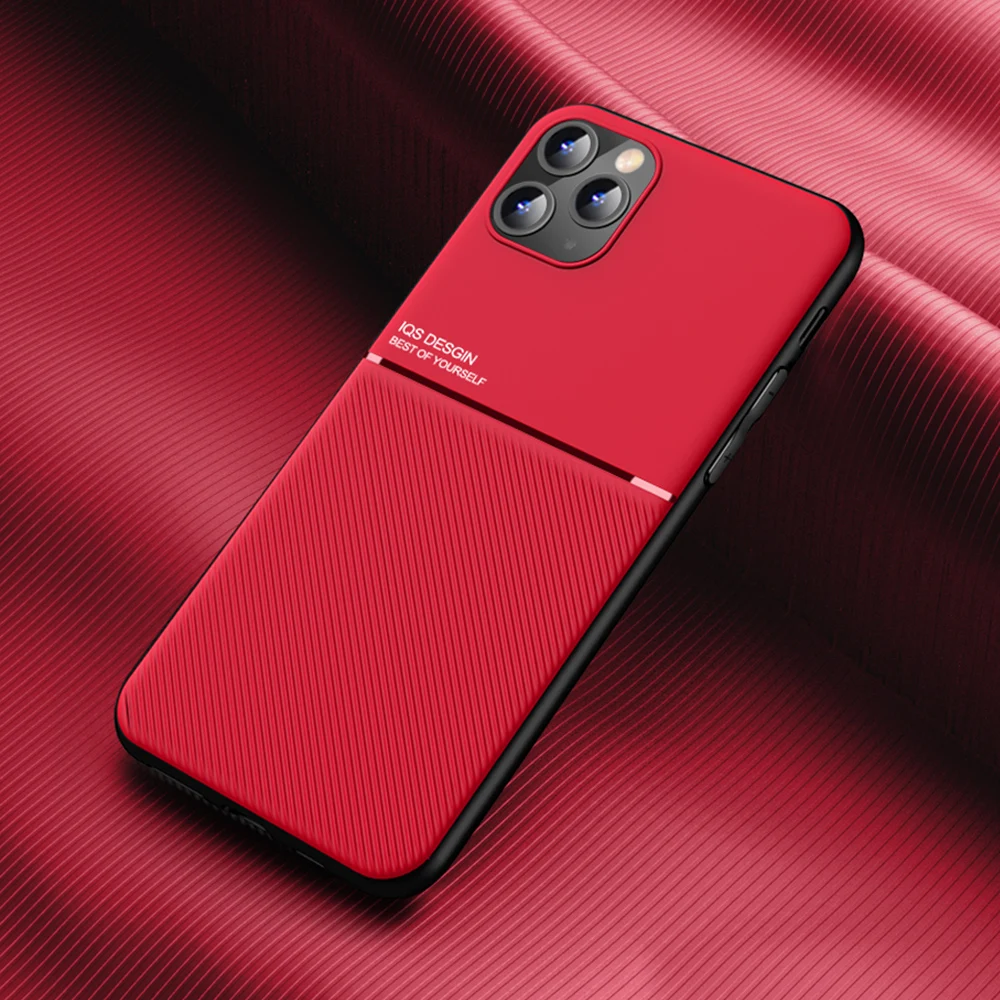 Magnetic Shockproof Soft Back Cover with Built-in Metal Plate
