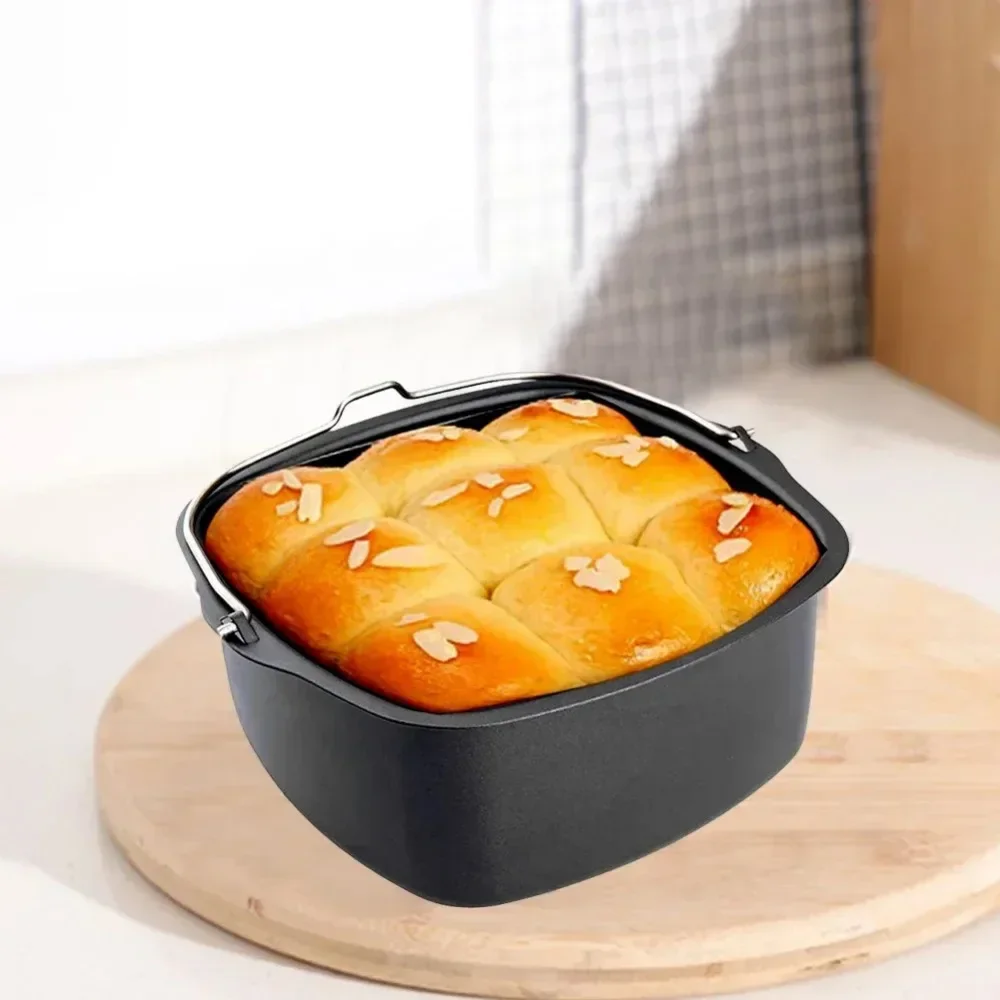 Non-Stick Air Fryer Baking Tray & Basket Oven-Safe Cake Pan for Philips Multi-Use Kitchen Tool air fryer baking tray air fryer accessories air fryer basket baking pan baking pan tray