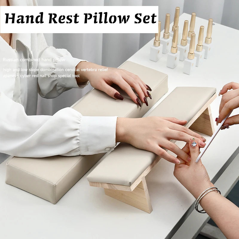 2pcs/set Hand Rest for Nails Nail Art Hand Pillow Set Manicure Table Cushion Pillow Arm Rests Nail Art Stand Comfortable
