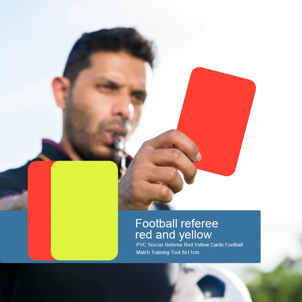 PVC Soccer Referee Red Yellow Cards 1-50PCS 8x11cm for Football Match Training