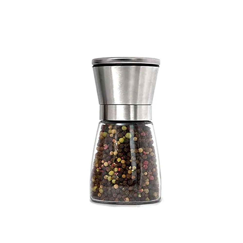 Salt and pepper grinder adjustable stainless steel glass mill coarse grinding