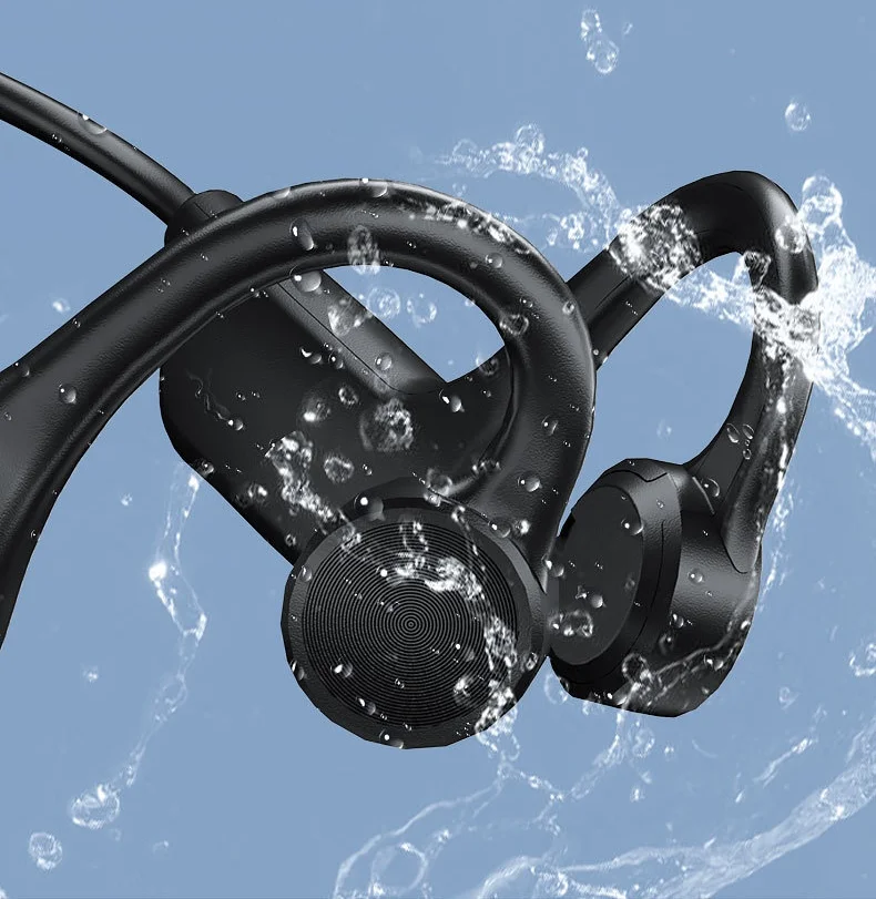 Bone Conduction Earphones Wireless Bluetooth 5.1 Headphones Outdoor Sport Earbuds Headset W Mic For Android Ios Support SD Card