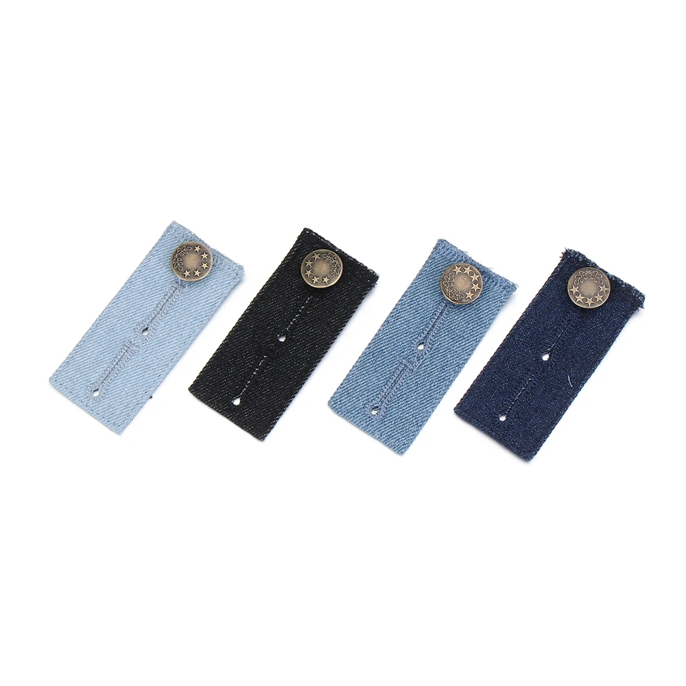 4PCS Pants Extenders Buttons Adjustable Jeans Waist Extension Snap DIY Denim Clothes Fastener for Men Women