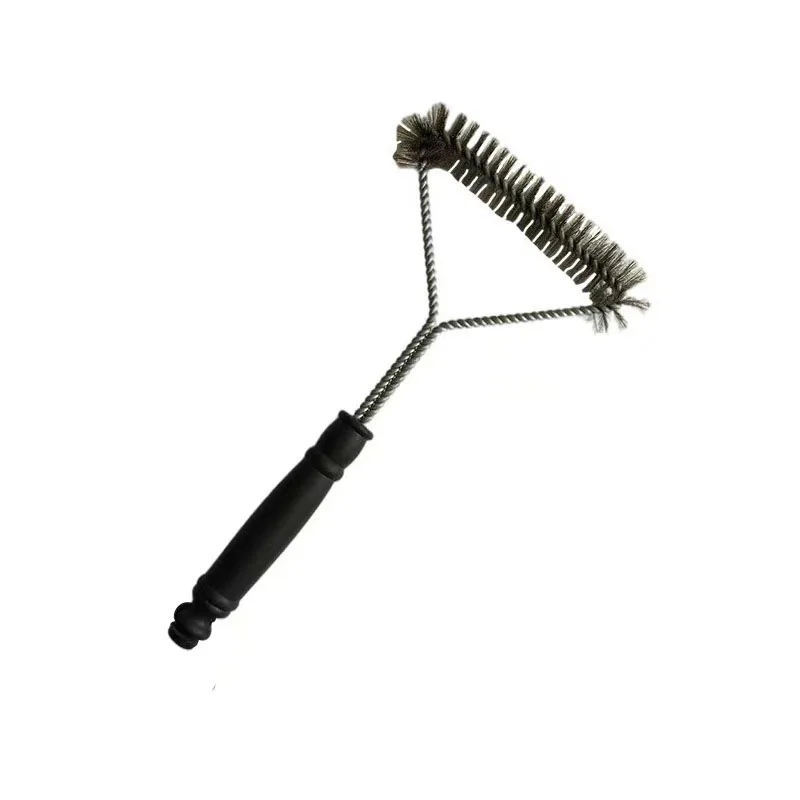 BBQ Grill Cleaning Brush Multi-functional Triangular 12-inch Stainless Steel Wire