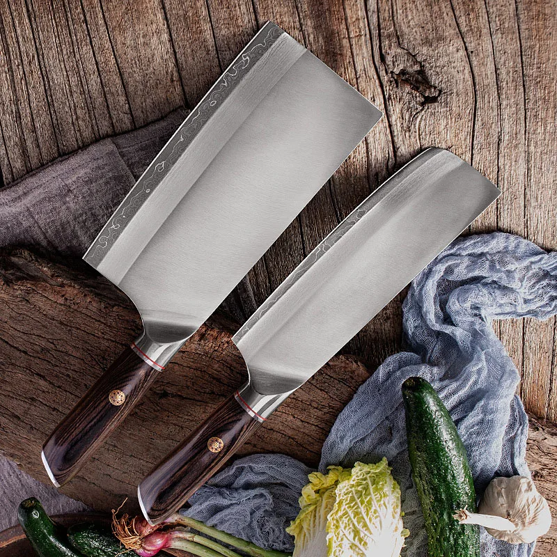 

New Chinese Kitchen Chef Knives Damascus Steel Slicing Knife Fish Butcher Knife High Carbon Knives Cleaver Knife Cooking Tools