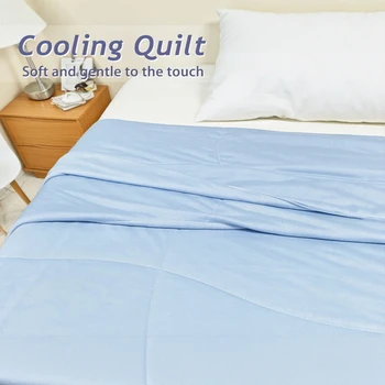 Couette rafraîchissante douce et respirante, couette d'été légère, climatisation fine, froid et soyeuse, décoration de maison unique pour étudiant, 1 pièce 1