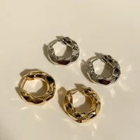 LATS New Design Trendy Retro Geometric Hoop Earrings for Women Irregular Light Luxury Simple Circle Earings Fashion Jewelry Gift - Image 2