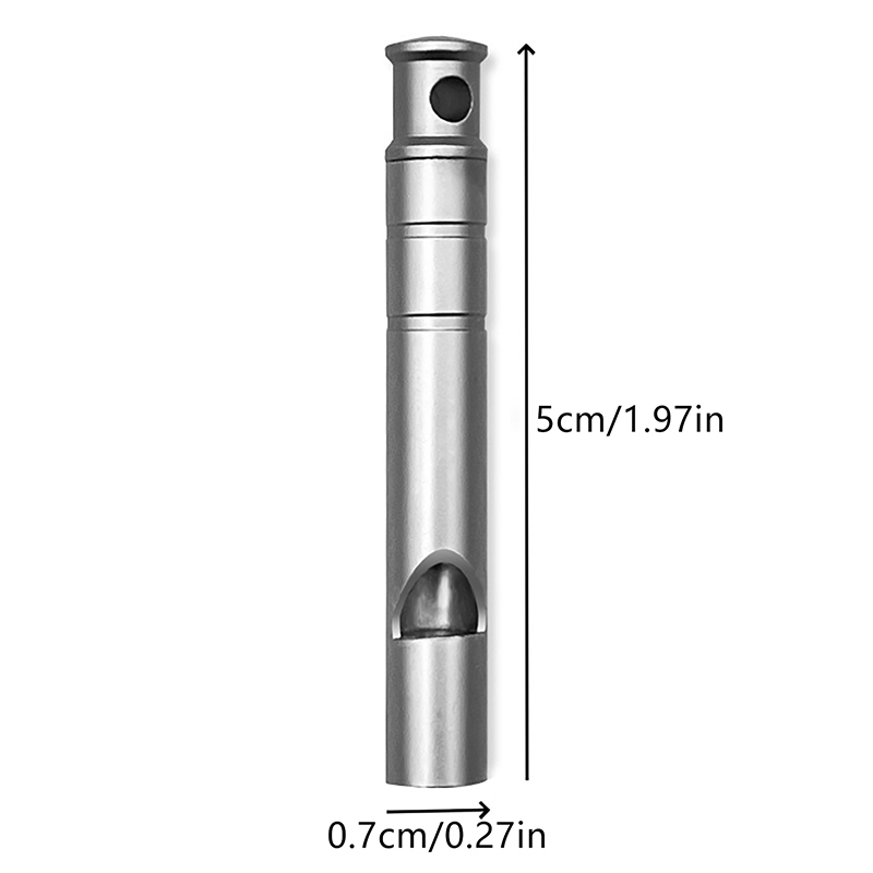 [OD] Titanium Whistle with Lanyard Emergency Safety Survival Whistle Ultralight Camping Hiking Outdoors Emergency