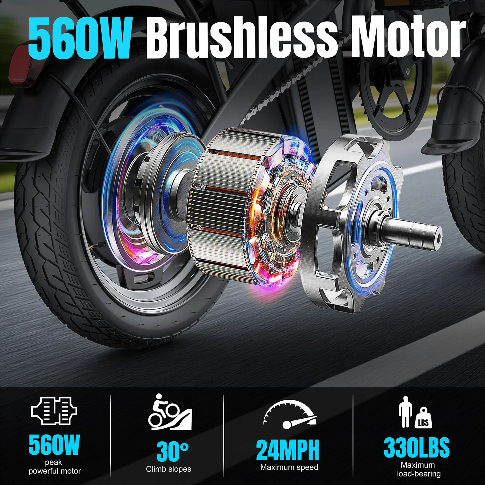 560W Folding Electric Bike 2