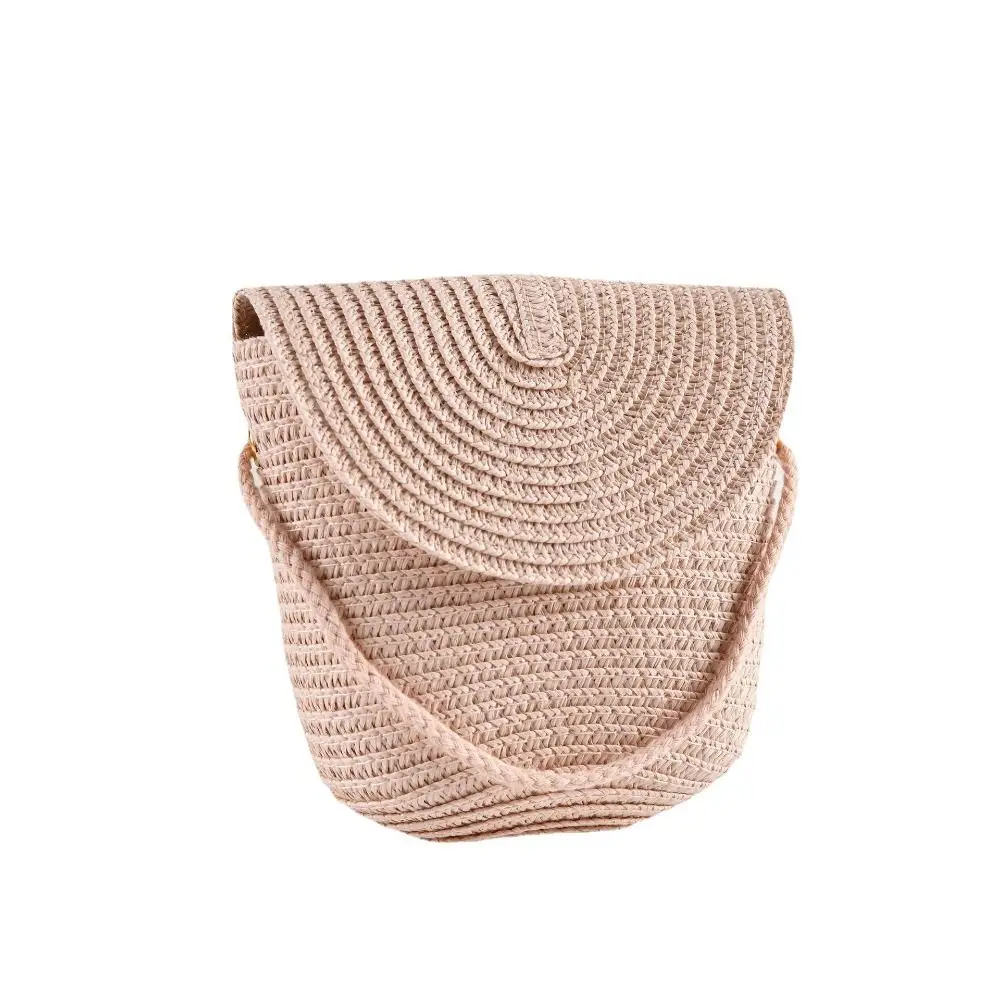Coin Purse Straw Straw Bag Shell Shape Handmade Straw Handbag Summer Beach Bag Kid Children