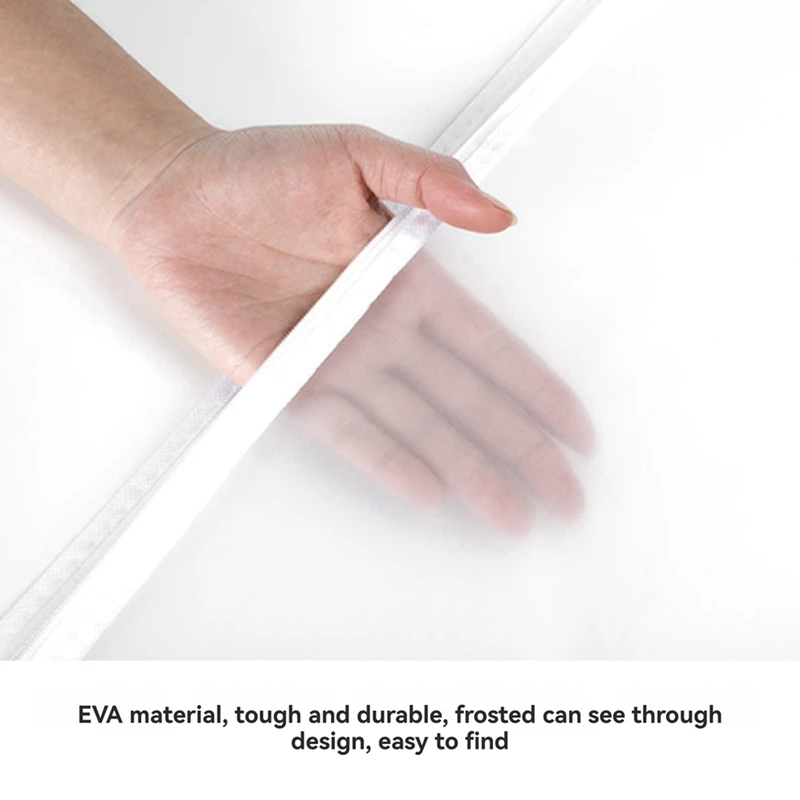 Clothing Dust Cover Transparent Thickened Washable Dust Bag PEVA Household Dust Cover Coat Suit Cover Hanging Pocket A 4