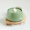 1.3 l ceramic cat water fountain usb charging pet water feeders dogs automatic circulating filtration flow water dispenser