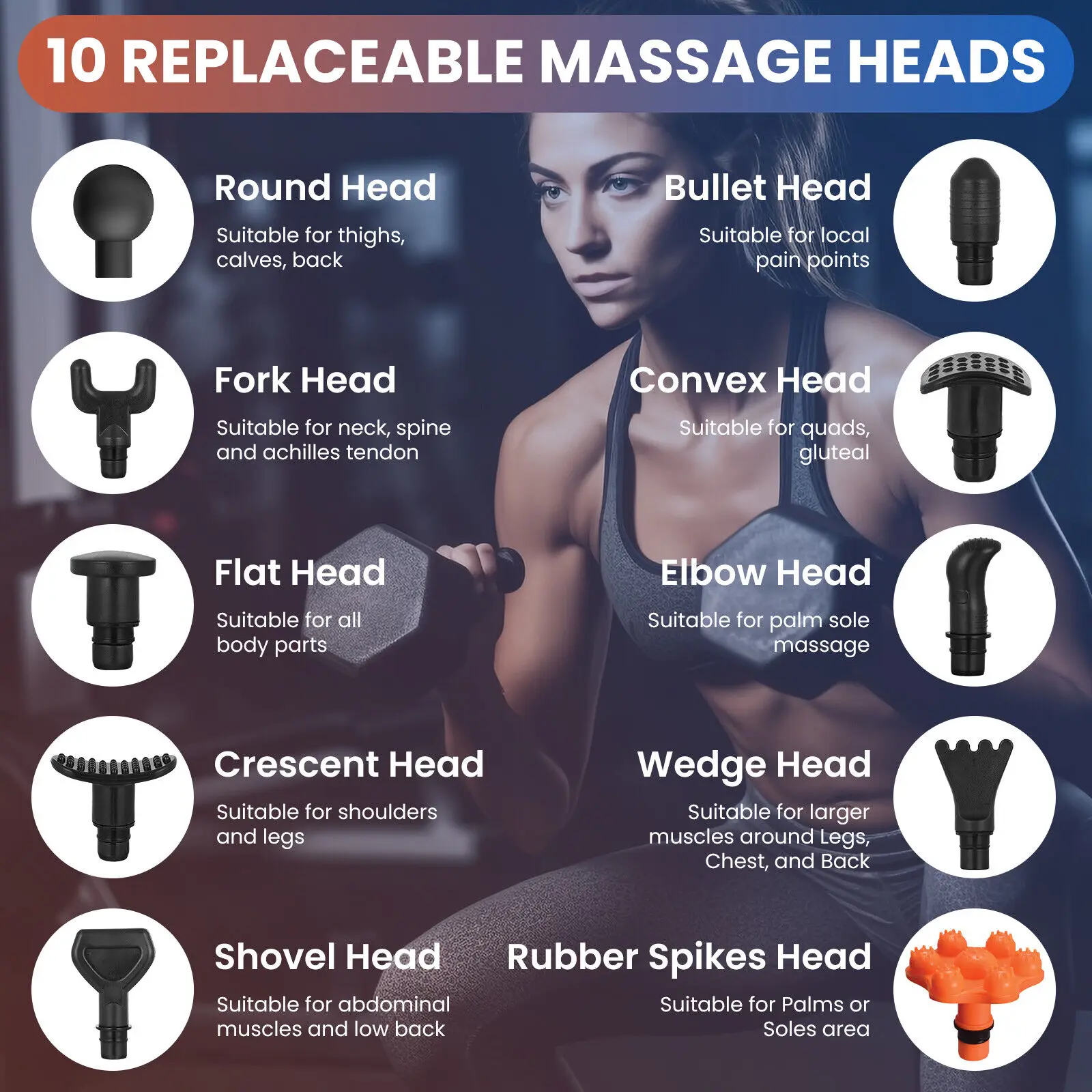 Sejoy 30 speeds Massage Gun Percussion Massager Fascia Gun Deep Tissue Muscle Vibrating Relax - Image 6