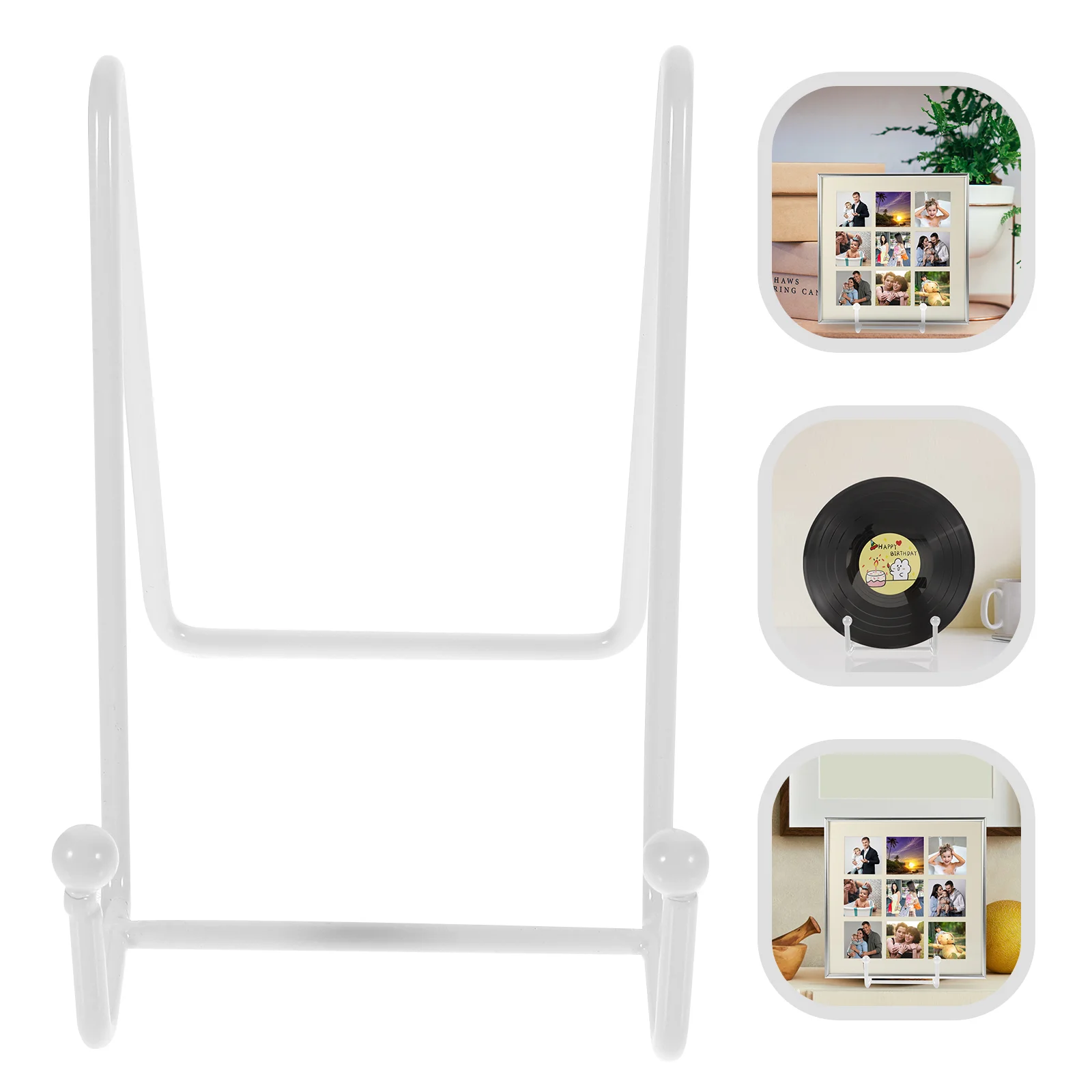

Photo Frame Stand Plate Display Metal Holder Picture Easel Stands Book Iron for