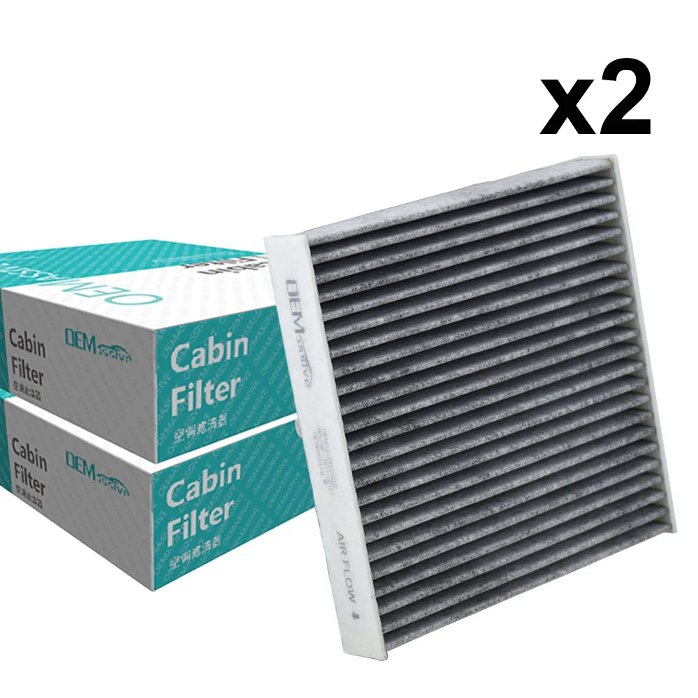 Air Filter 2x Car Pollen Cabin Air Conditioning Filter Activated Carbon 80292-TF0-G01 80291-TF0-E01 For Honda City CR-Z Fit 3 HR-V Insight