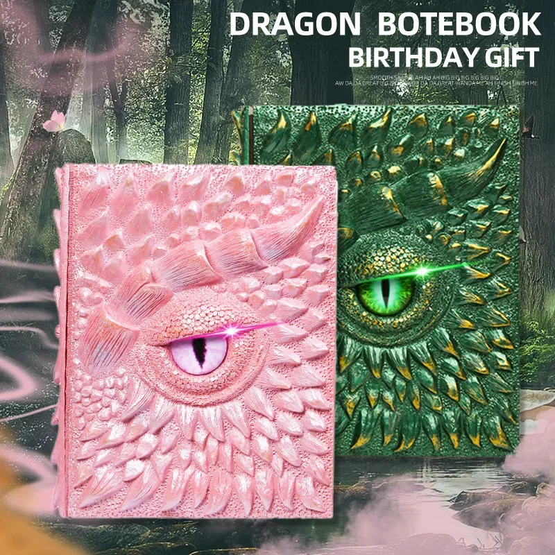Carnet De Gravure En Résine Dragon Eye - Couverture Rigide Relief, Papier Qualité - Journal écriture, Croquis, Cadeau - 3